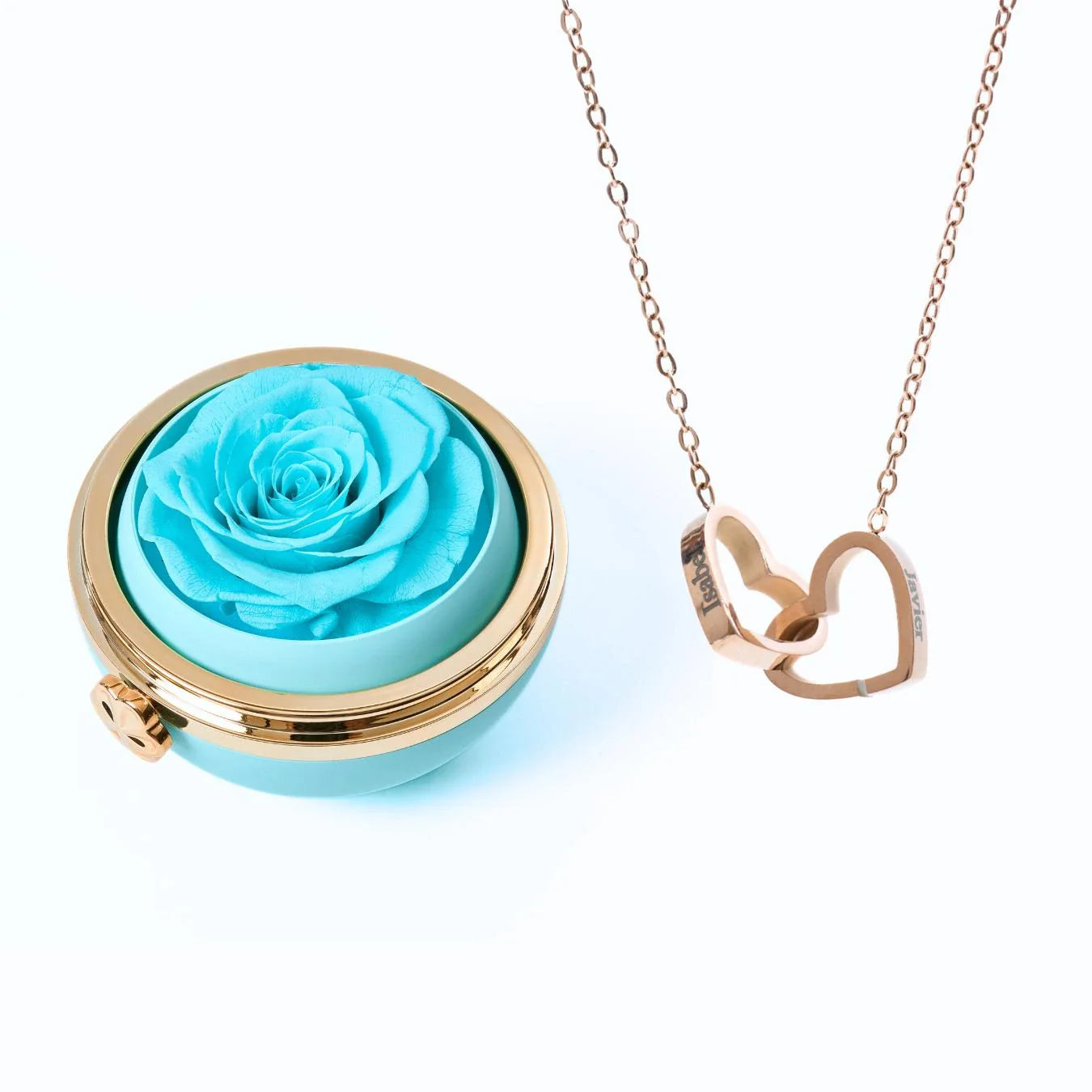 Eeuwige passiebox & gepersonaliseerde ketting