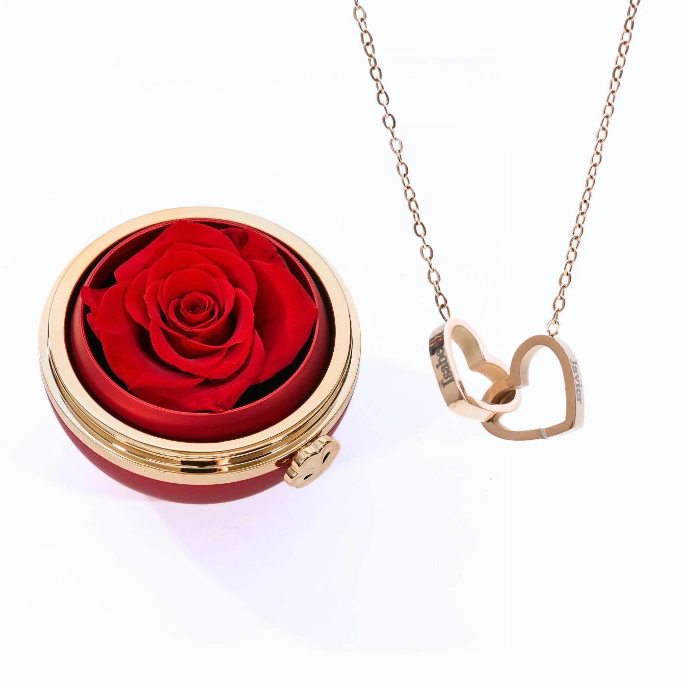 Eeuwige passiebox & gepersonaliseerde ketting