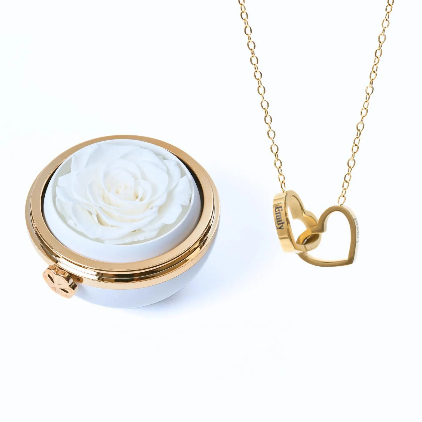 Eeuwige passiebox & gepersonaliseerde ketting