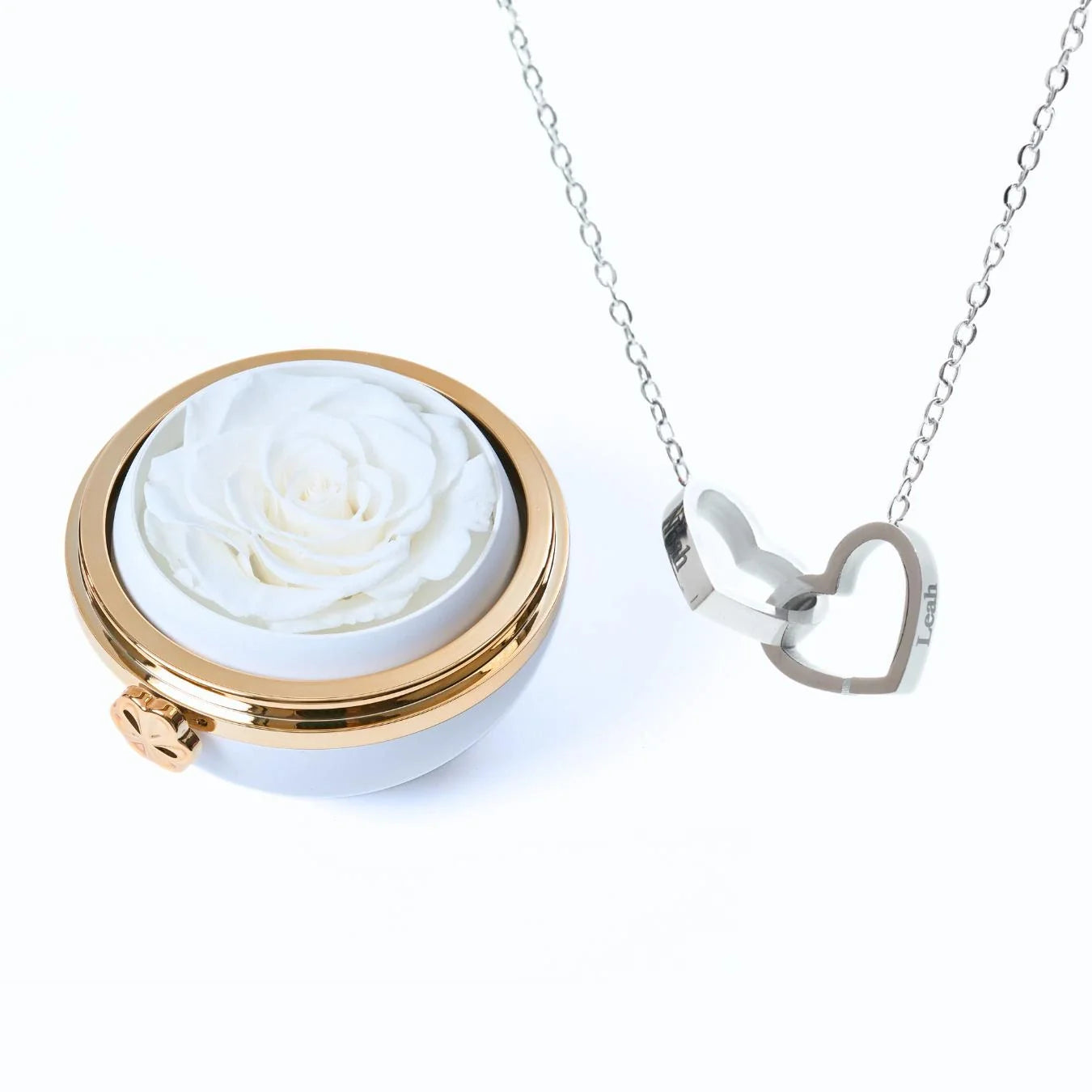 Eeuwige passiebox & gepersonaliseerde ketting