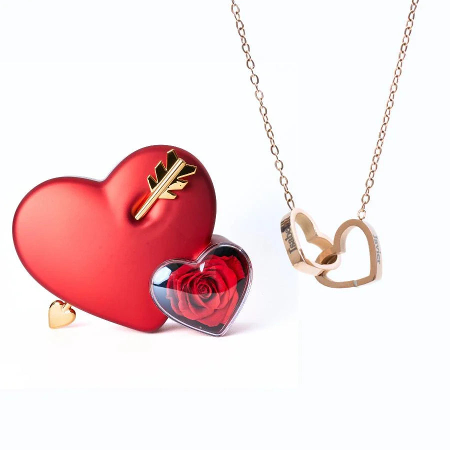 Eeuwige Liefdesbox & gepersonaliseerde ketting