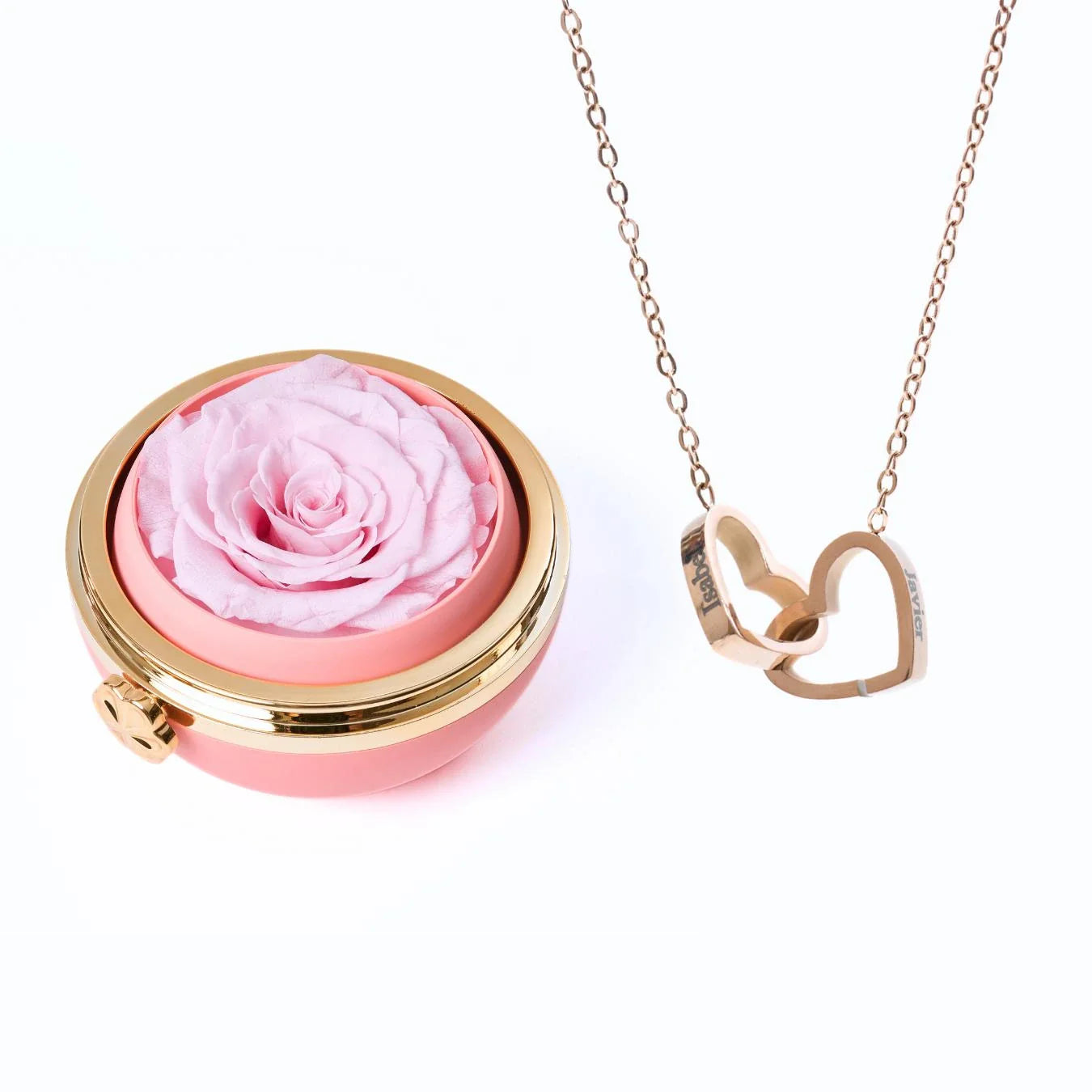 Eeuwige passiebox & gepersonaliseerde ketting